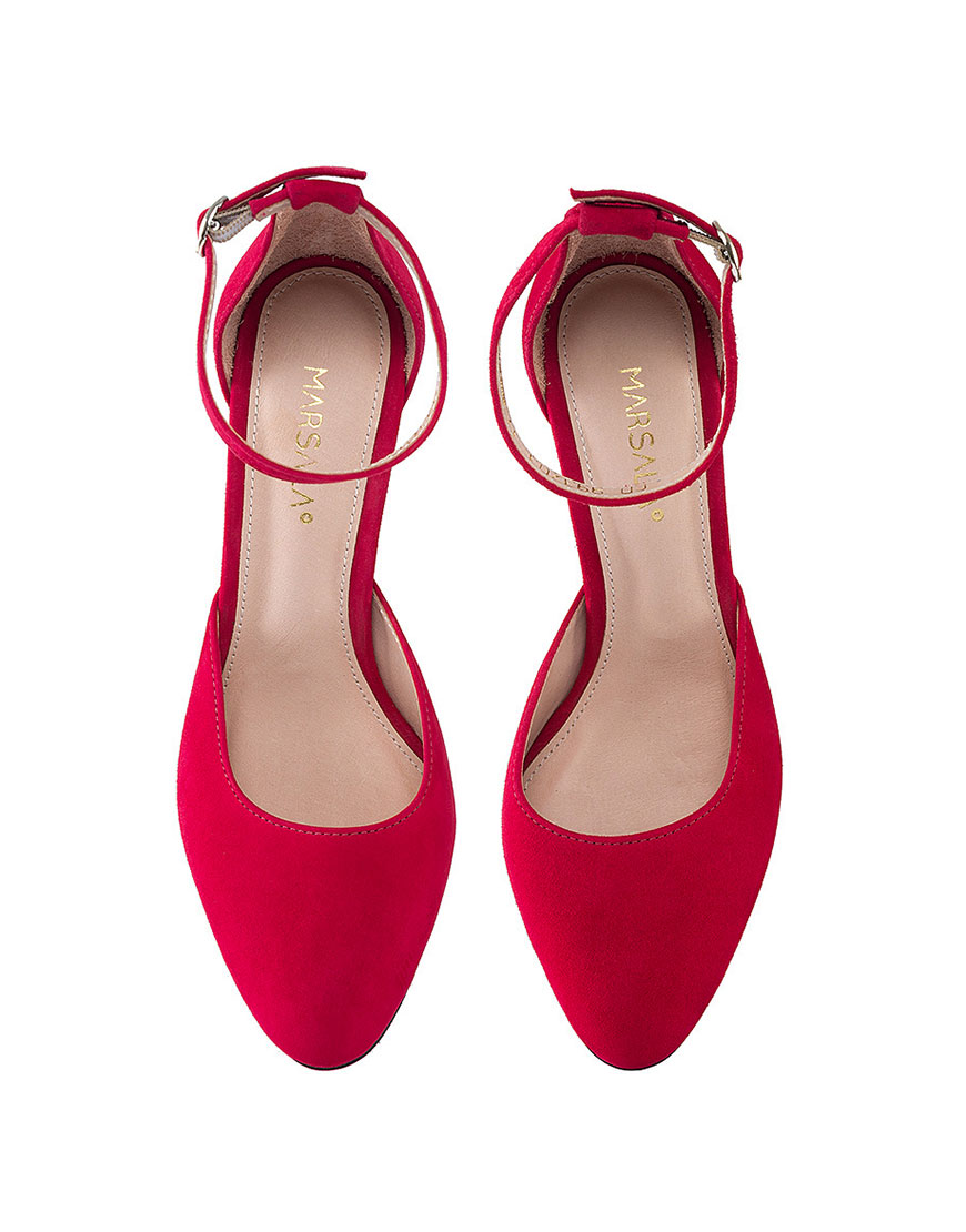 993203-3 Замшеві туфлі Mary Jane Red MARSALA (MRSL_993203) - фото 2