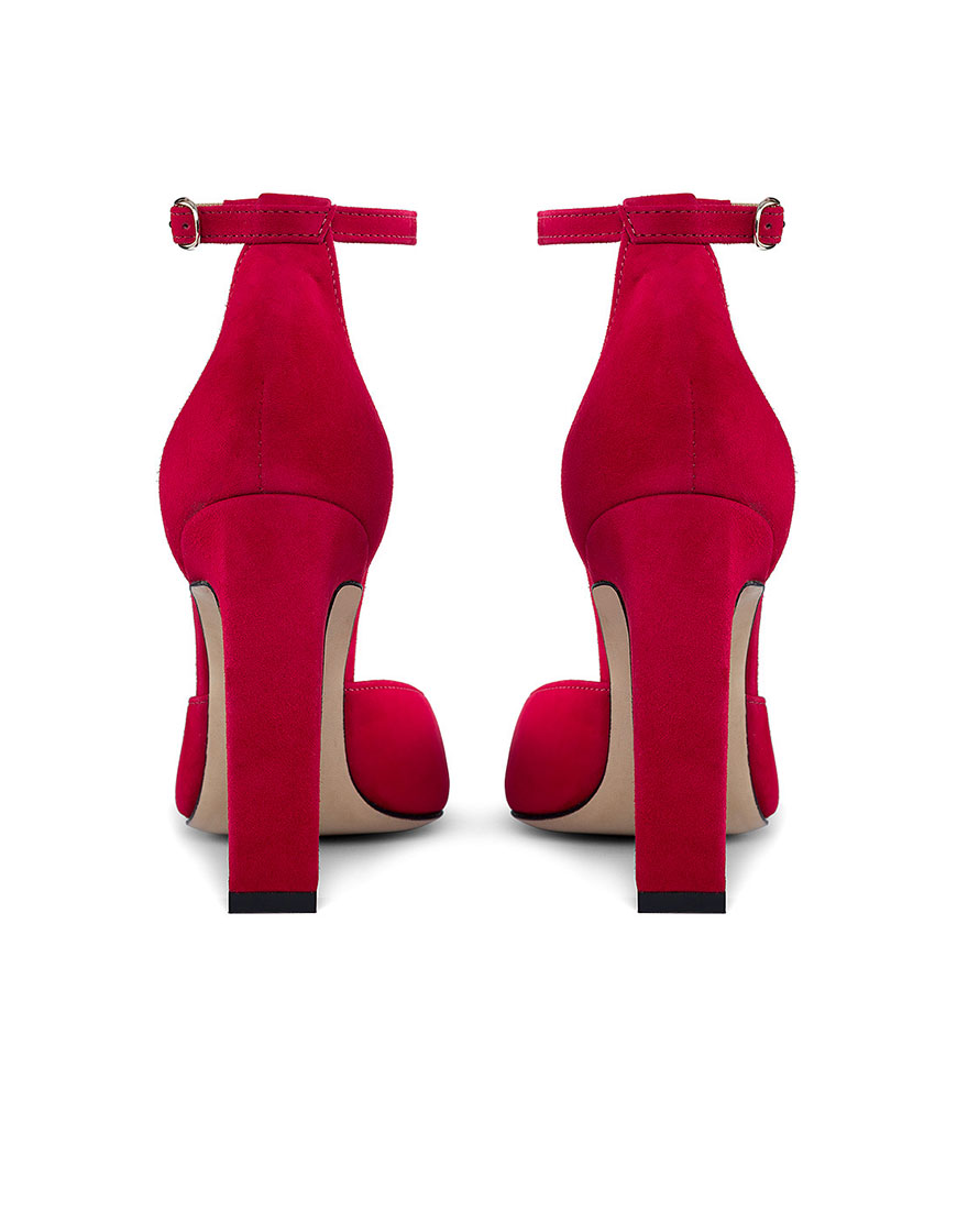 993203-4 Замшеві туфлі Mary Jane Red MARSALA (MRSL_993203) - фото 3