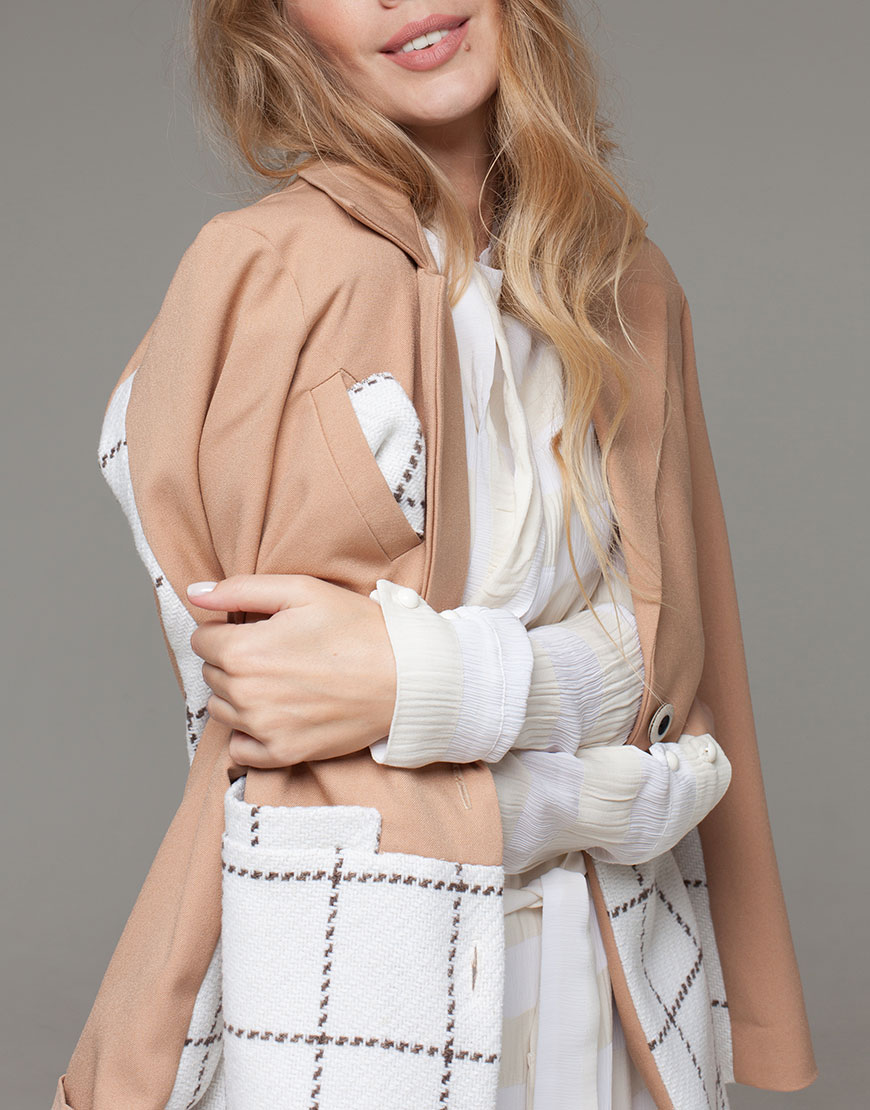 IMG_4711 фактурний жакет з оздобленням низу та рукавів XM BY MALINOVSKAYA (xm_fw107) - фото 4