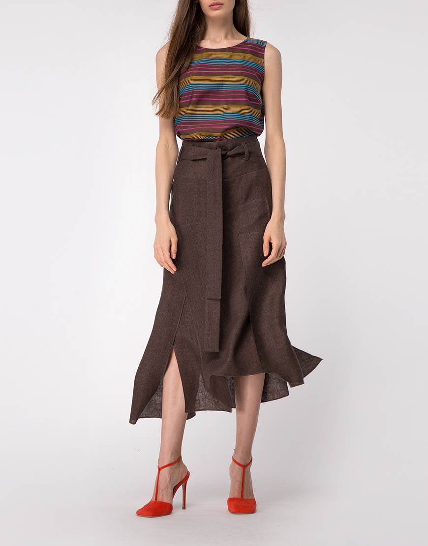 photo18028002-1 Спідниця асиметричного крою з льону SHAKO (SHKO_18028002) - фото 2