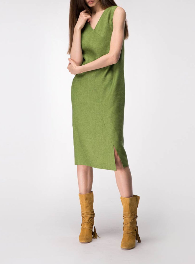 Льняна сукня з розрізом SHAKO (SHKO_19003001)