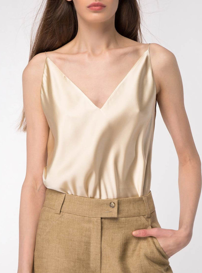 Шовкова майка на тонких бретелях SHAKO (SHKO_19022001)