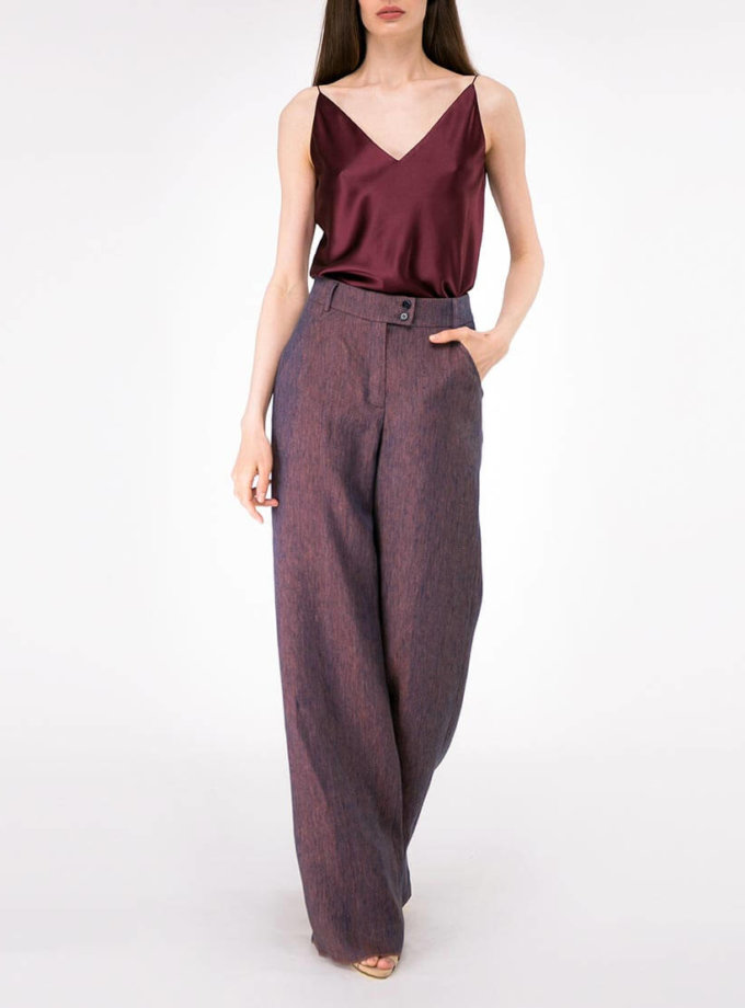 Широкі штани з льону SHAKO (SHKO-18034006)