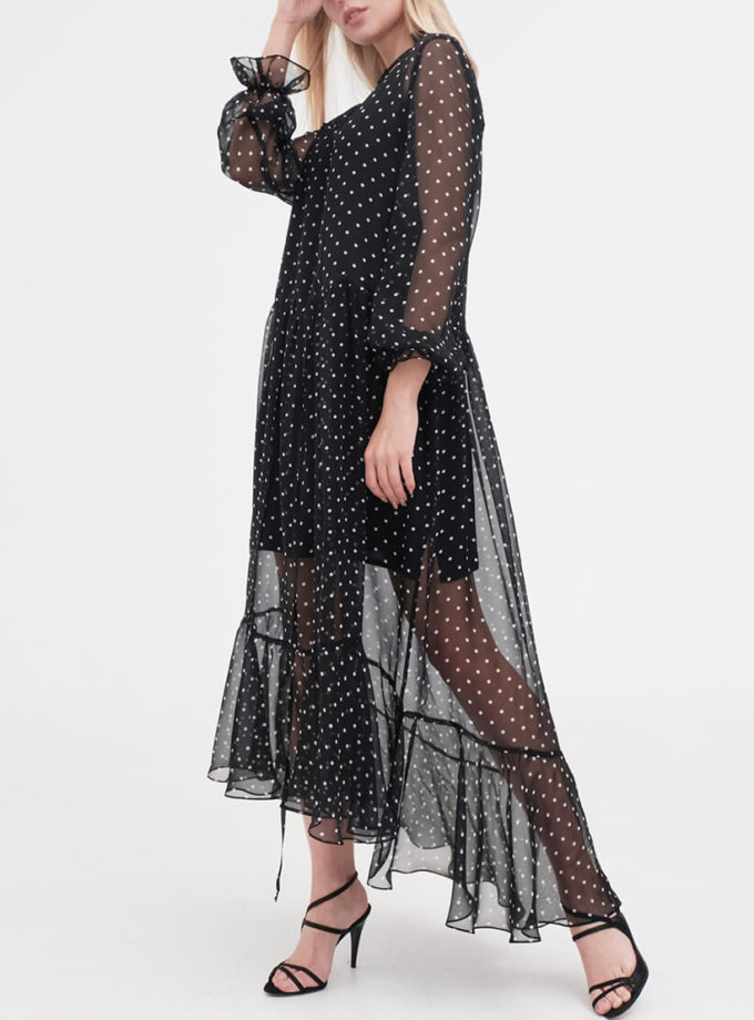 Шифонова сукня в стилі бохо MISS SECRET (MISS_DR-018-black) - фото 11