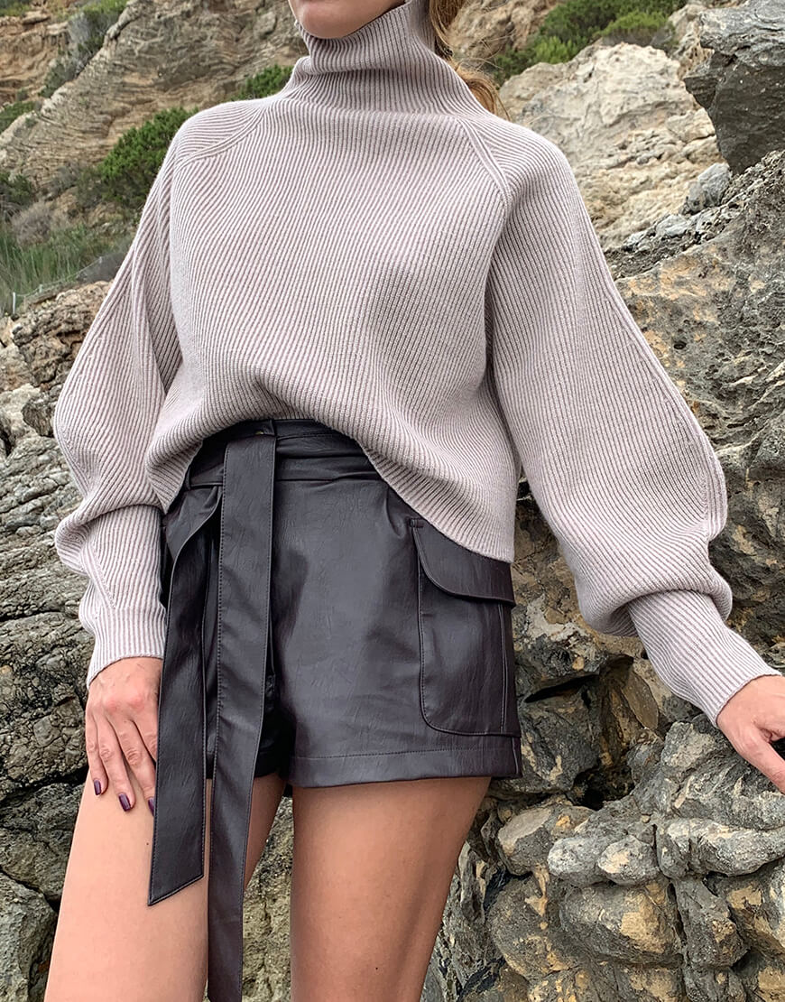 MISS_PU-012-beige (3) Кроп-светр із мериносової вовни MISS SECRET (MISS_PU-012-beige) - фото 2