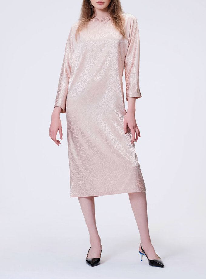 Коктейльна сукня з V-вирізом на спині MISS SECRET (MISS_DR 030-nude_outlet)