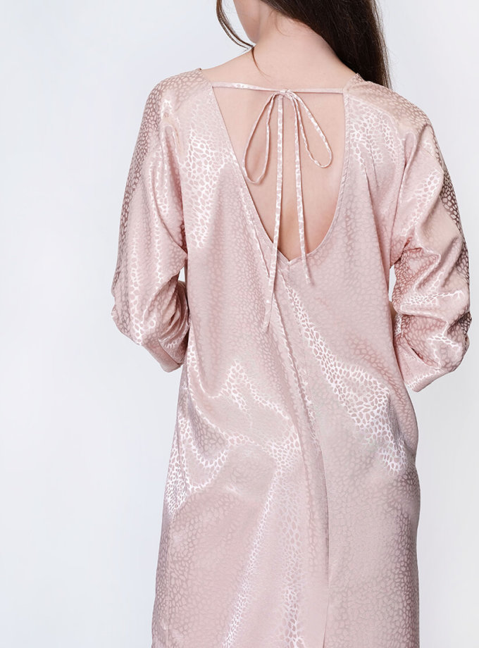 Коктейльна сукня з V-вирізом на спині MISS SECRET (MISS_DR 030-nude_outlet)