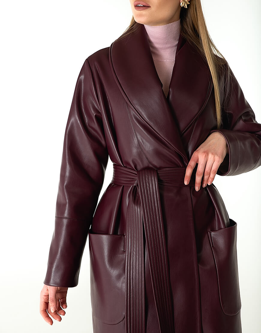 WNDR_Fw1920_elb_10 (3) Утеплене пальто з еко-шкіри WONDER (WNDR_Fw1920_elb_10) - фото 4