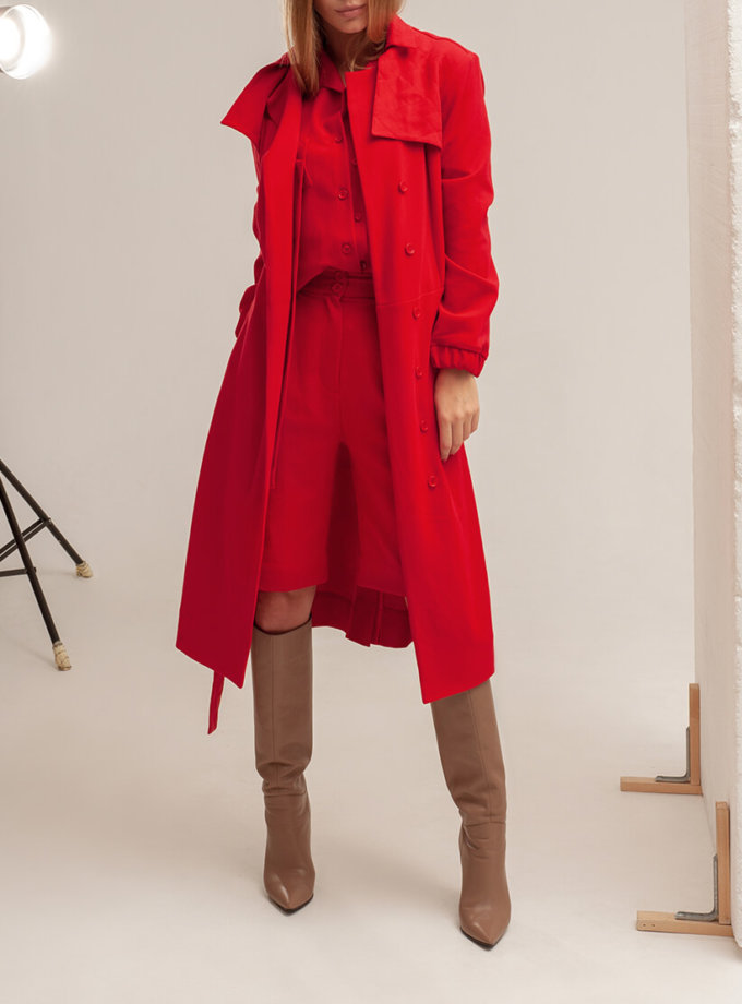 Бавовняна сукня-тренч с поясом XM BY MALINOVSKAYA (XM_basic9)