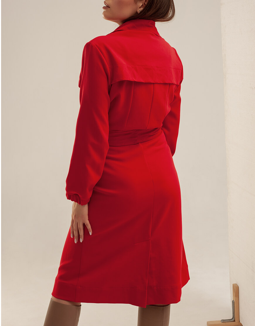 XM_basic9 (5) Бавовняна сукня-тренч с поясом XM BY MALINOVSKAYA (XM_basic9) - фото 2