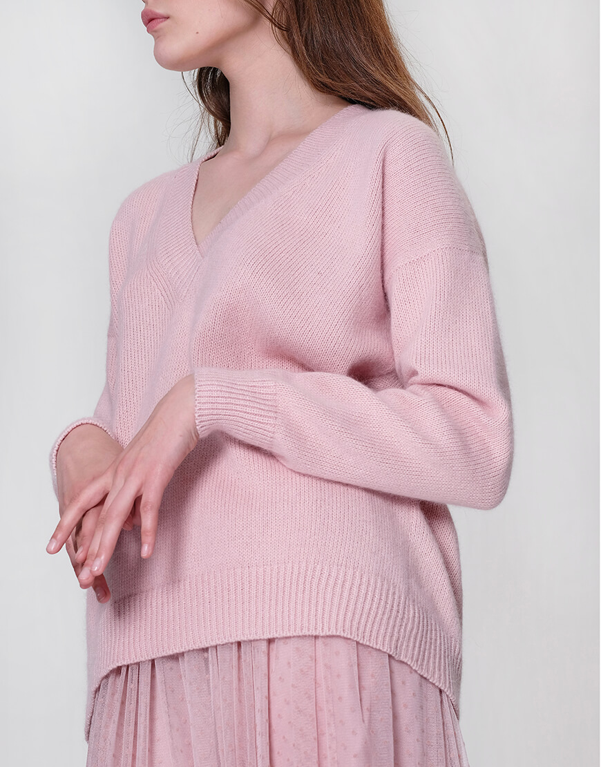 MISS_PU-017-pink (5) Об'ємний джемпер з ангори MISS SECRET (MISS_PU-017-pink_outlet) - фото 4