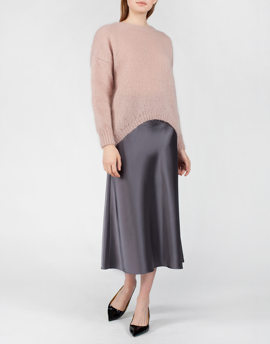 MISS_SK-005-grey (3) Спідниця міді на блискавці MISS SECRET (MISS_SK-005-grey) - фото 2