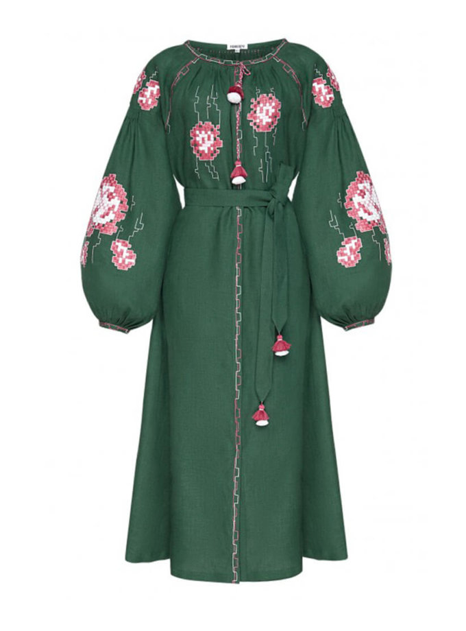 Сукня з льону Камелія з ручною обробкою FOBERINI (FOBERI_AW20001) - фото 3