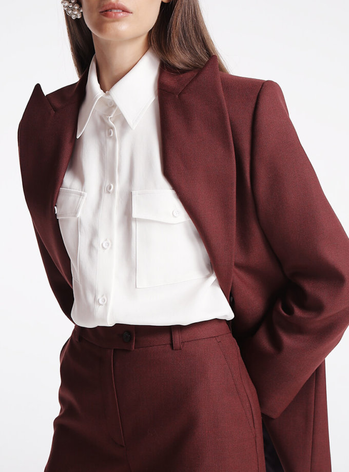 Однобортний жакет із вовни SHAKO (SHKO_19049003)