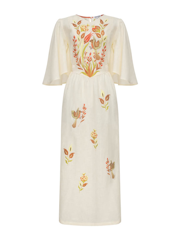 Сукня  Квезаль з авторською вишивкою з льону FOBERINI (FOBERI_SS20012)
