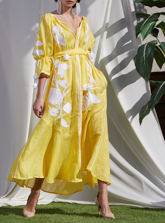 Сукня з льону Едем на кнопках FOBERINI (FOBERI_SS20022)