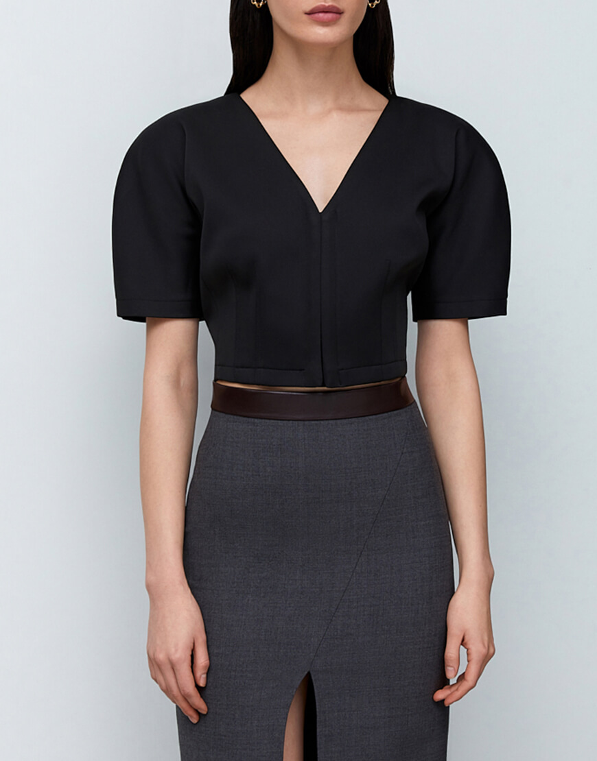 IRRO_IR_SS20_BT_014 Укорочений топ з об'ємними рукавами IRARO (IRRO_IR_SS20_BT_014)