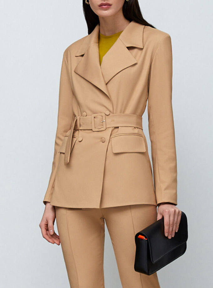 Двобортний жакет із поясом із вовни IRARO (IRRO_IR_SS20_JB_015) - фото 5