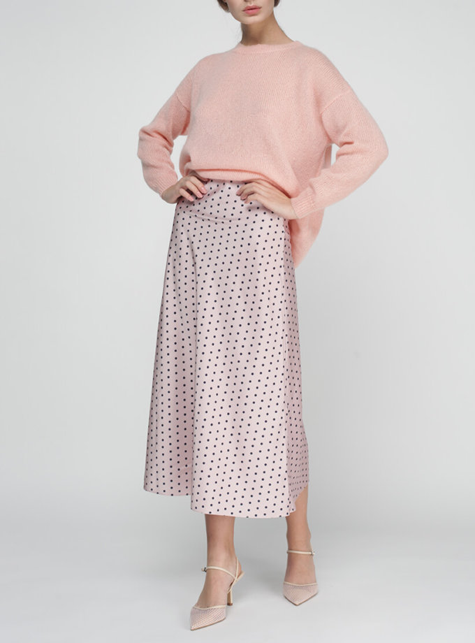 Спідниця міді в горох MISS SECRET (MISS_SK-007-pink) - фото 11