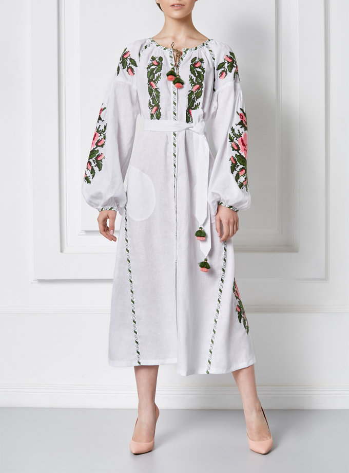 Льняна сукня міді Клер Шик FOBERINI (FOBERI_SS20092)