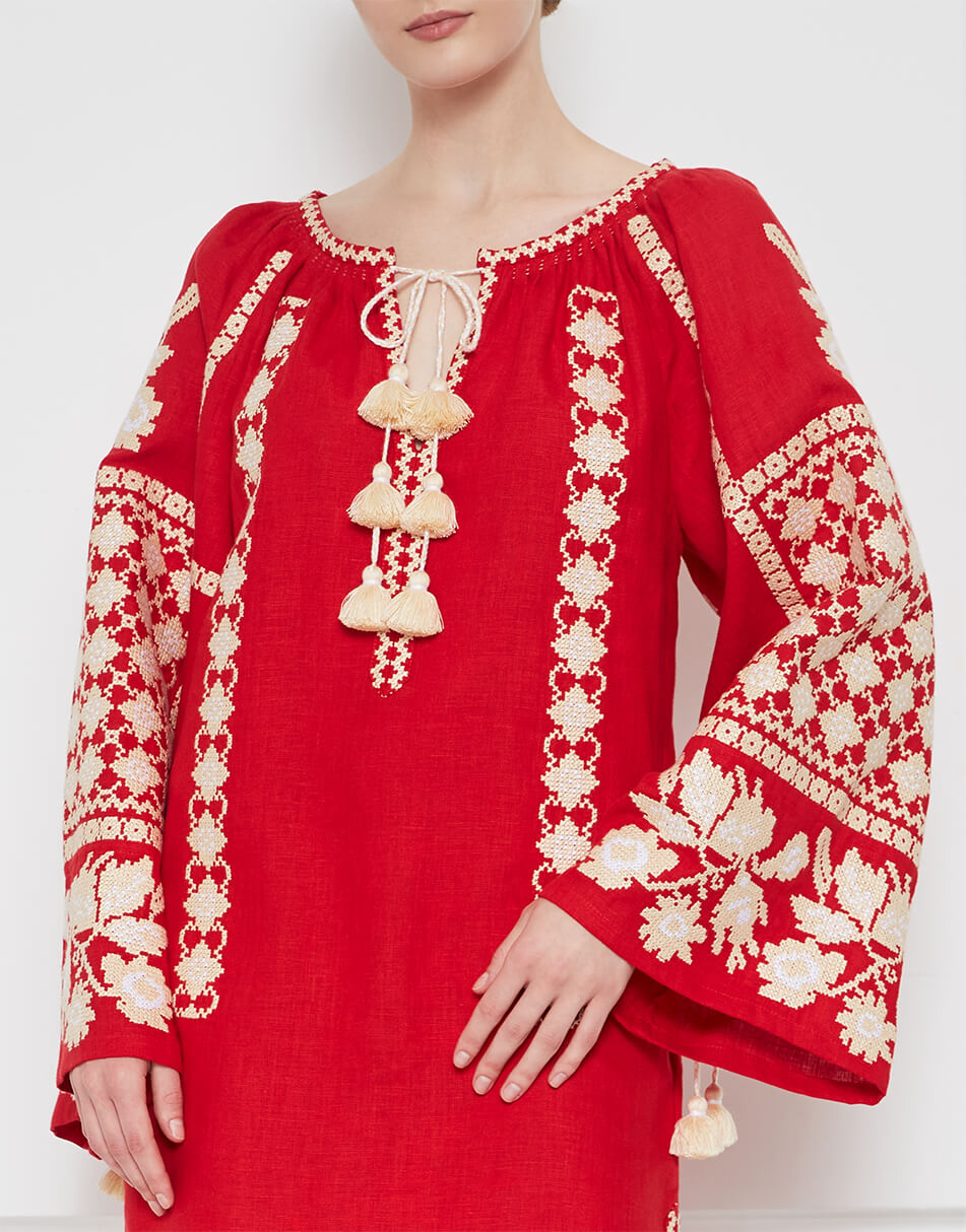 258 Льняна туніка міді Зоряна FOBERINI (FOBERI_SS20099) - фото 4