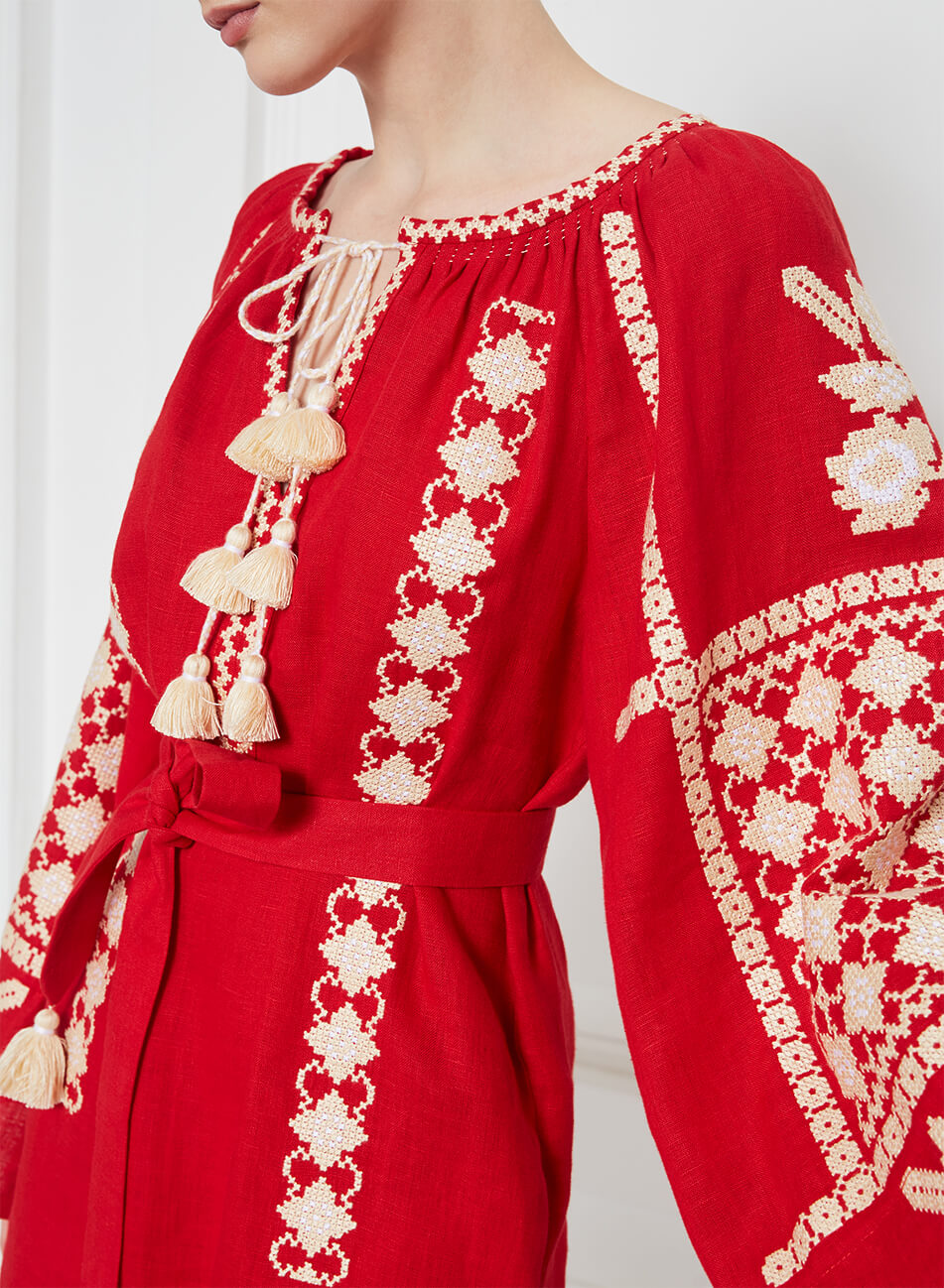 263 Льняна туніка міді Зоряна FOBERINI (FOBERI_SS20099) - фото 5