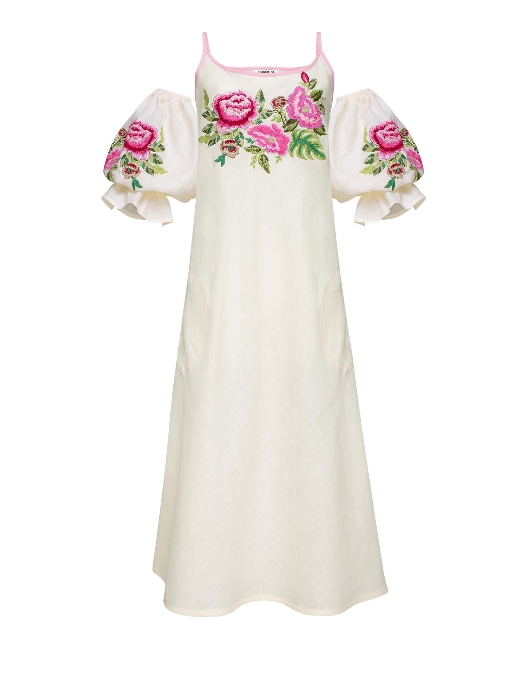 SS20052 site Лляна сукня з відкритими плечима ФЛОРА FOBERINI (FOBERI_SS20052) - фото 8