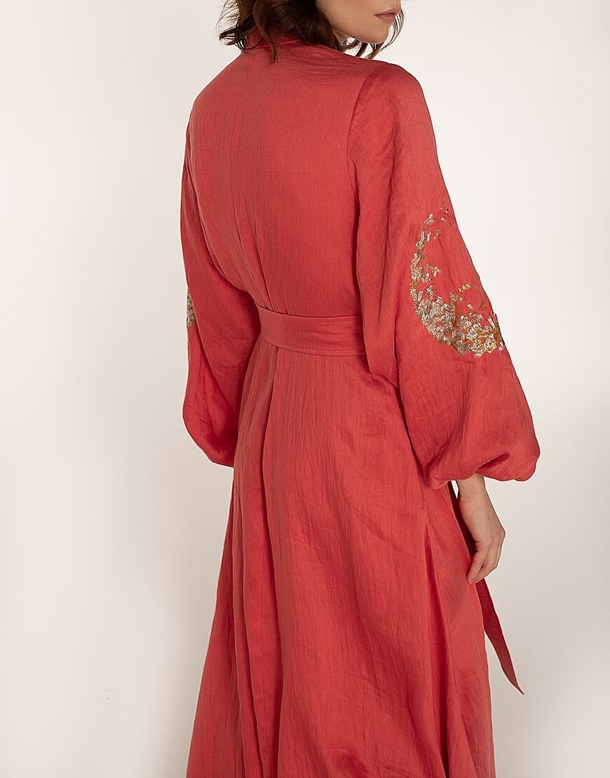 WNDR_ss20_dlk_03 (4) Сукня на запах із льону WONDER (WNDR_ss20_dlk_03) - фото 4