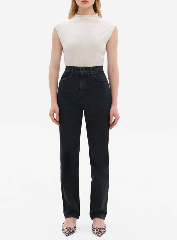 Джинси прямі чорні MATCH DENIM (WNDM_jstr1)