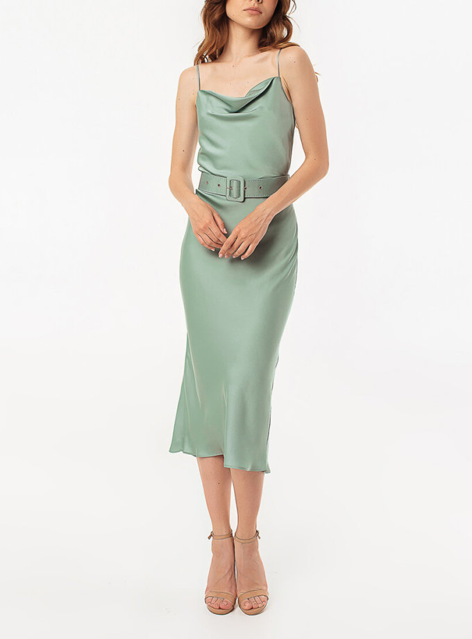 Сукня на тонких бретелях з поясом MAGNETIC (MGN_1719MT) - фото 9