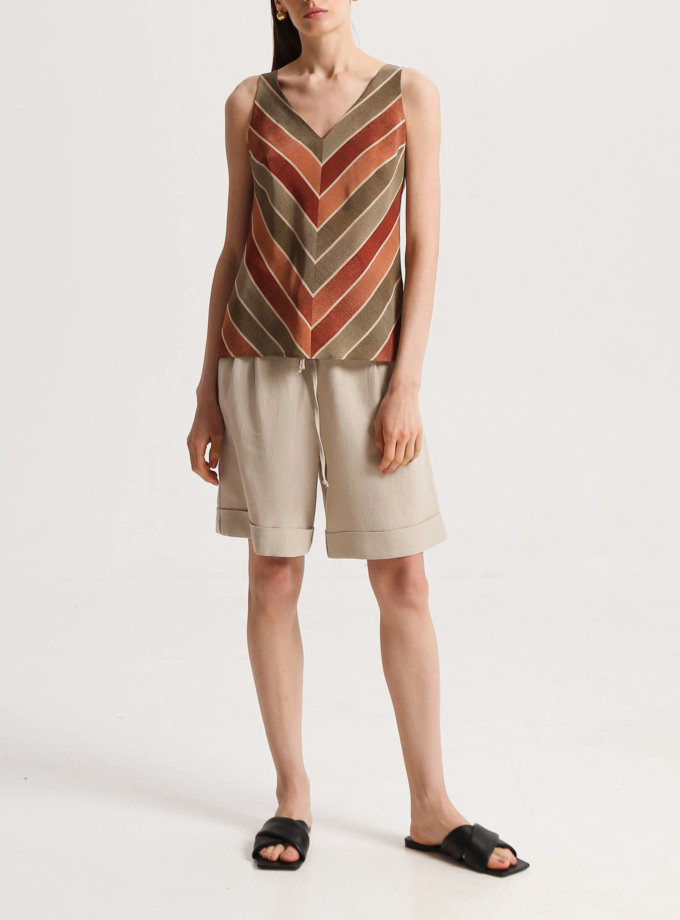 Шовкова блуза з V-вирізом SHAKO (SHKO_20014002)