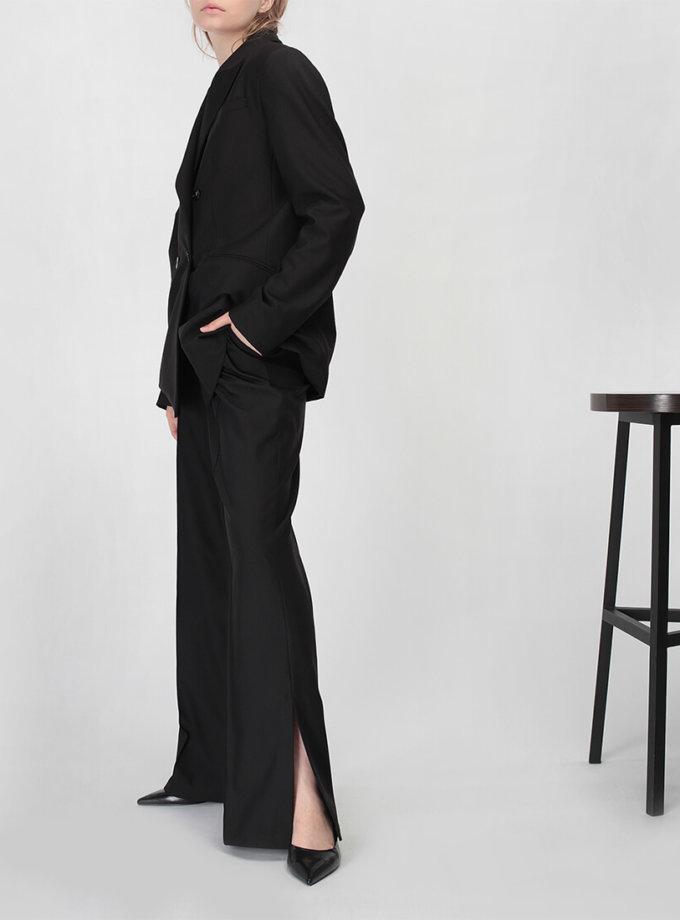 Брюки з тонкої вовни з розрізами MISS SECRET (MISS_TR-018-black)
