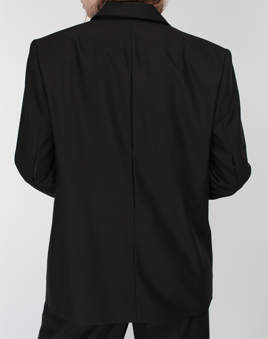 22 Жакет з подовженим плечем з тонкої вовни MISS SECRET (MISS_JA-010-black) - фото 4