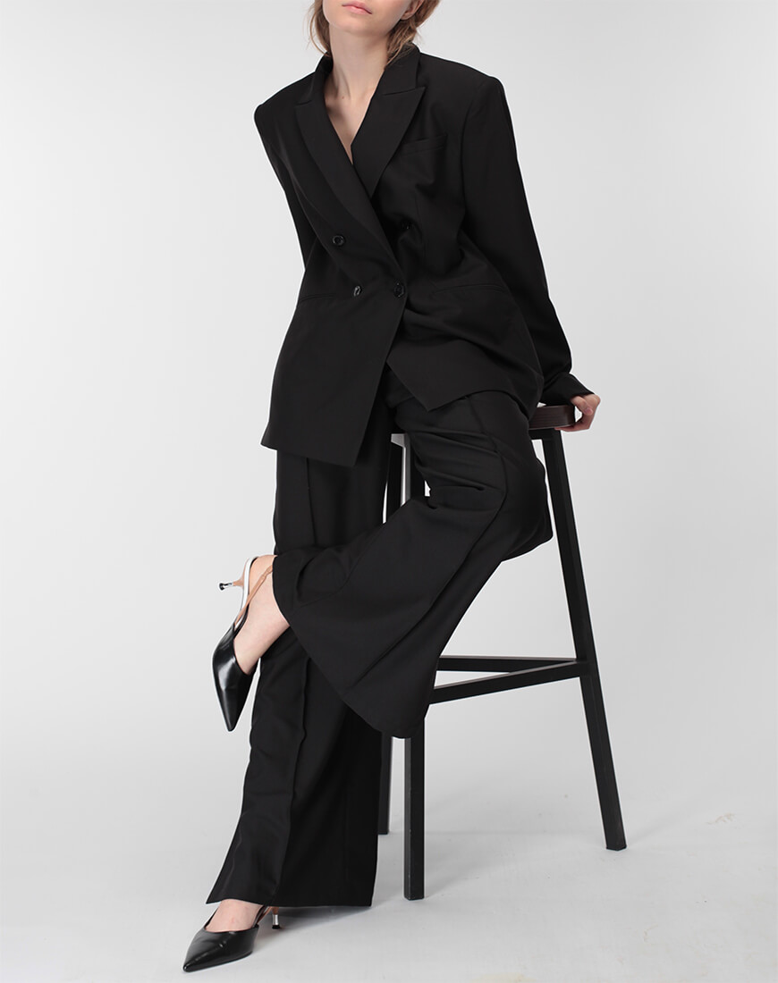 23 Жакет з подовженим плечем з тонкої вовни MISS SECRET (MISS_JA-010-black) - фото 2