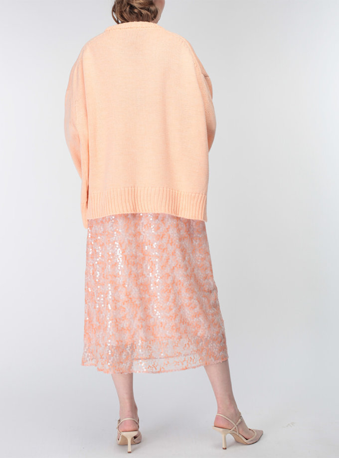 Об'ємний светр з вовни MISS SECRET (MISS_PU-015-orange)