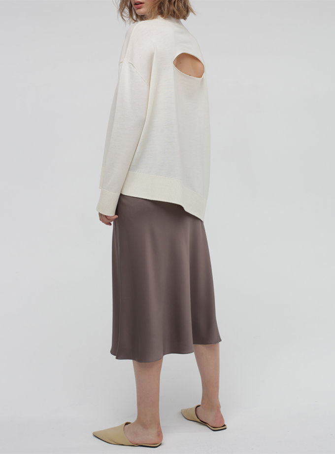 Асиметричний джемпер з мериносової вовни MISS SECRET (MISS_PU-017-white)