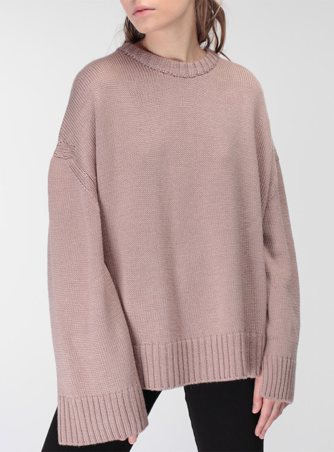 Об'ємний светр із вовни MISS SECRET (MISS_PU-015-nude)