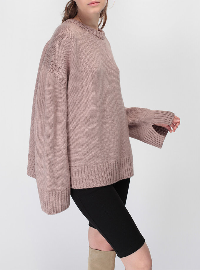 Об'ємний светр із вовни MISS SECRET (MISS_PU-015-nude)