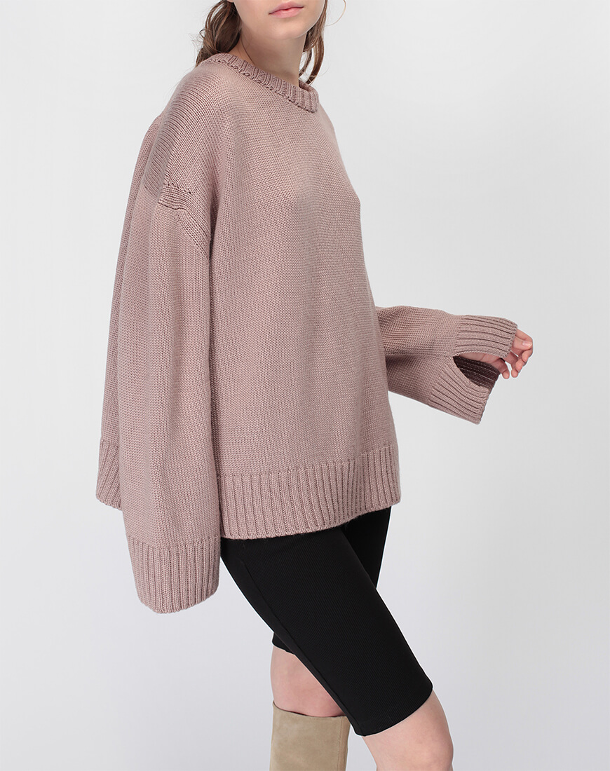 52 Об'ємний светр із вовни MISS SECRET (MISS_PU-015-nude) - фото 2