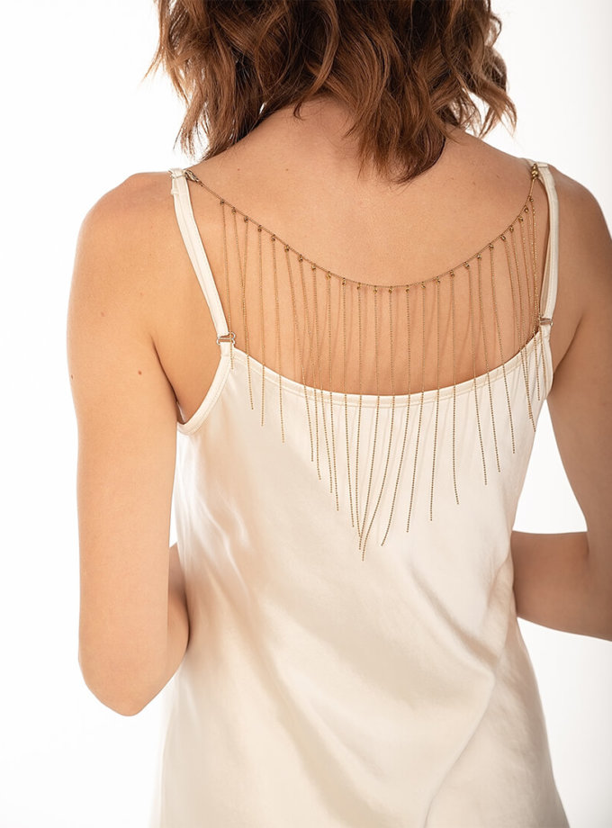 Сукня зі знімним декором на спині Beige WONDER (WNDR_fw2021_sdrbezh_15) - фото 9