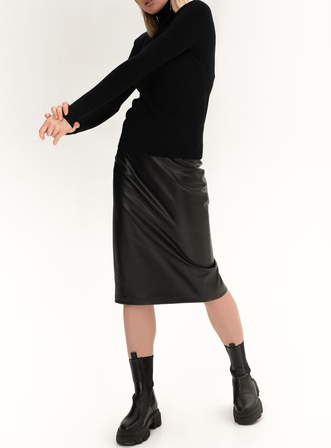 Спідниця з еко-шкіри Black WONDER (WNDR_fw2021_sblck_07) - фото 7