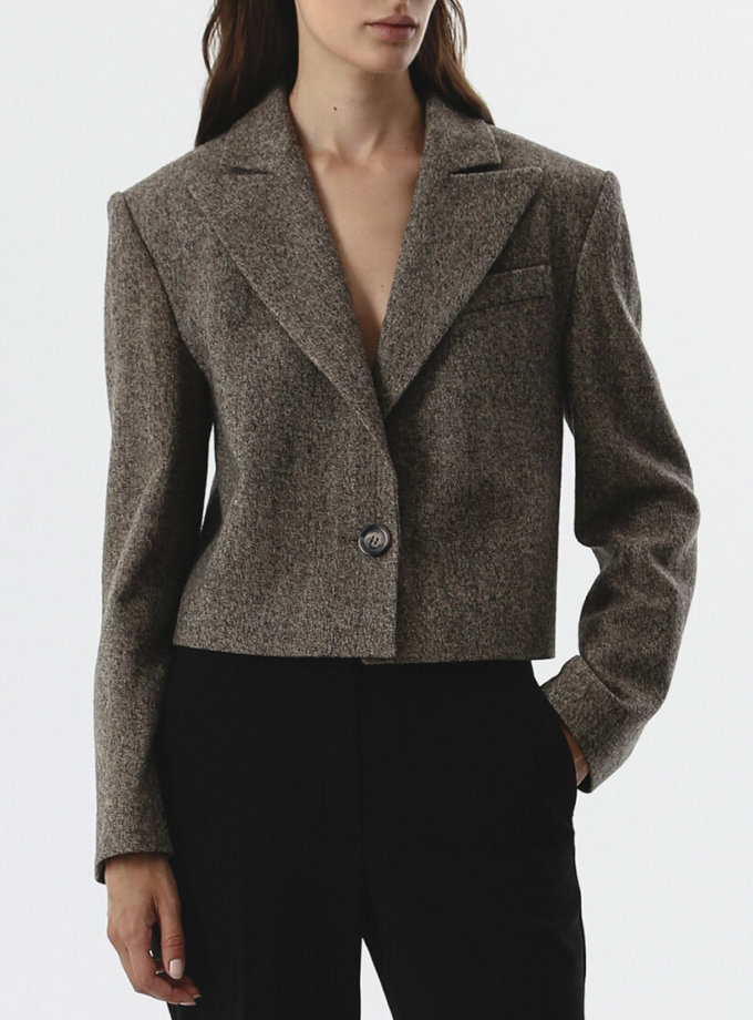 Укорочений жакет із вовни SHAKO (SHKO_20027002) - фото 5