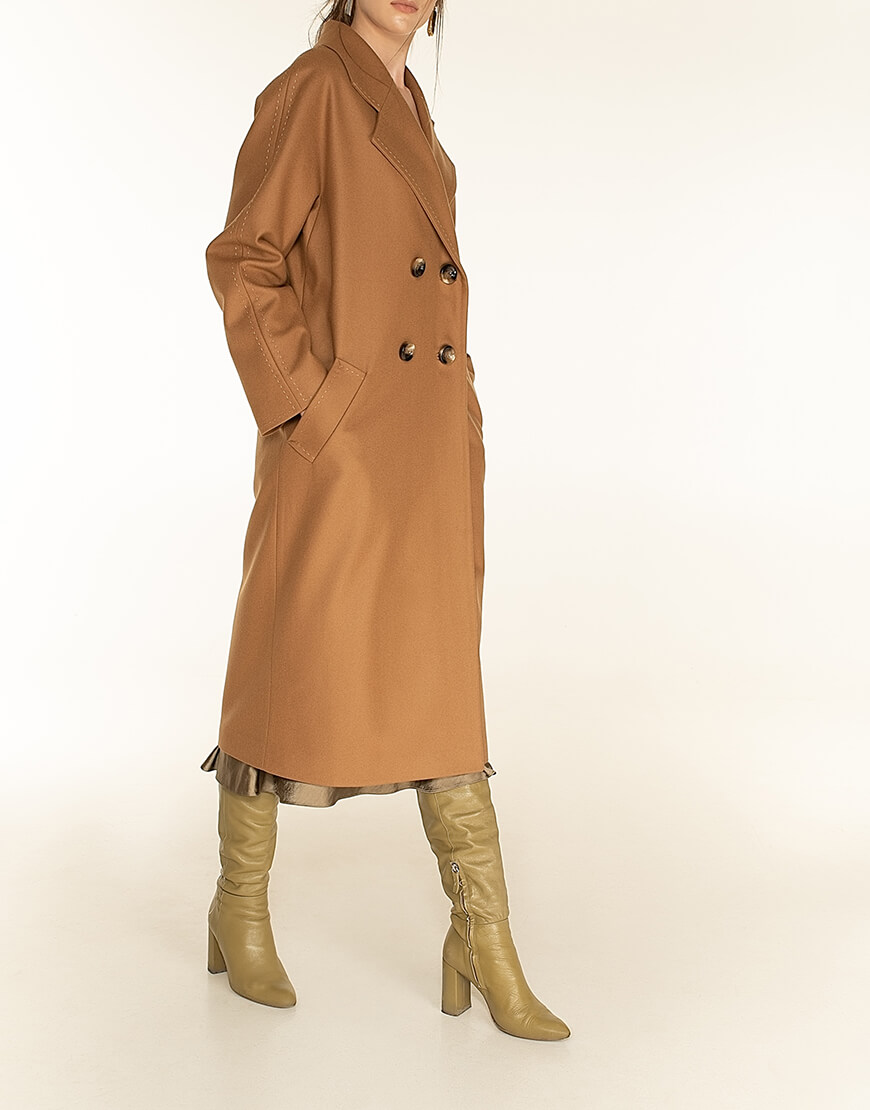 fw1920_ccan02 (1) Двобортне пальто з рукавом реглан Camel WONDER (WNDR_fw1920_ccan02) - фото 2