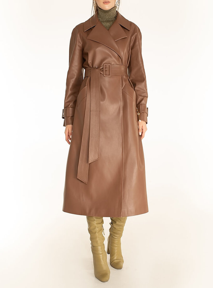 Тренч з еко-шкіри Brown WONDER (WNDR_fw2021_trbr_01) - фото 19