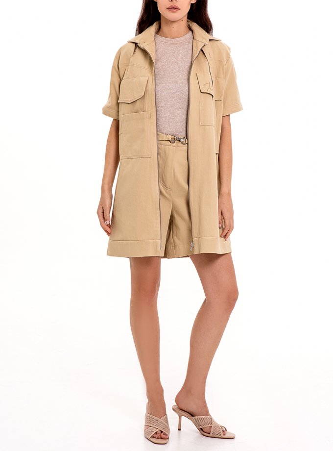 Бавовняні шорти з відворотами XM BY MALINOVSKAYA (XM_Nat_18)