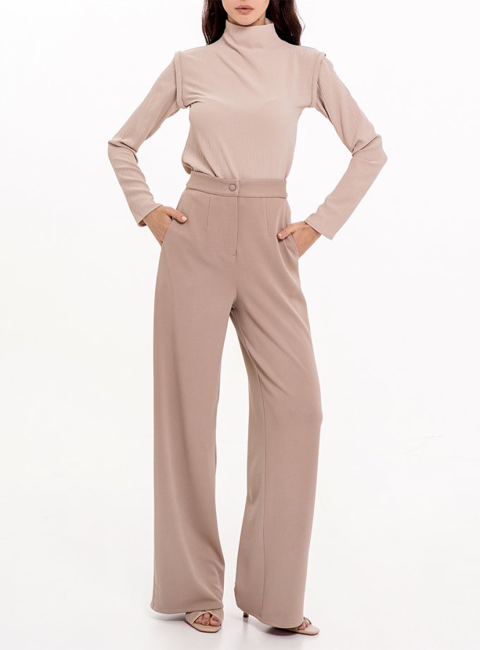 Широкі штани на високій посадці XM BY MALINOVSKAYA (XM_Nat_20) - фото 9