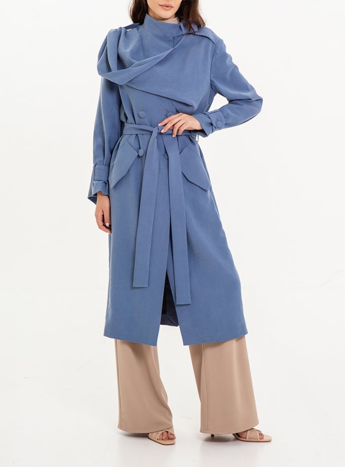 Тренч з декоративним шарфом XM BY MALINOVSKAYA (XM_Nat_23)