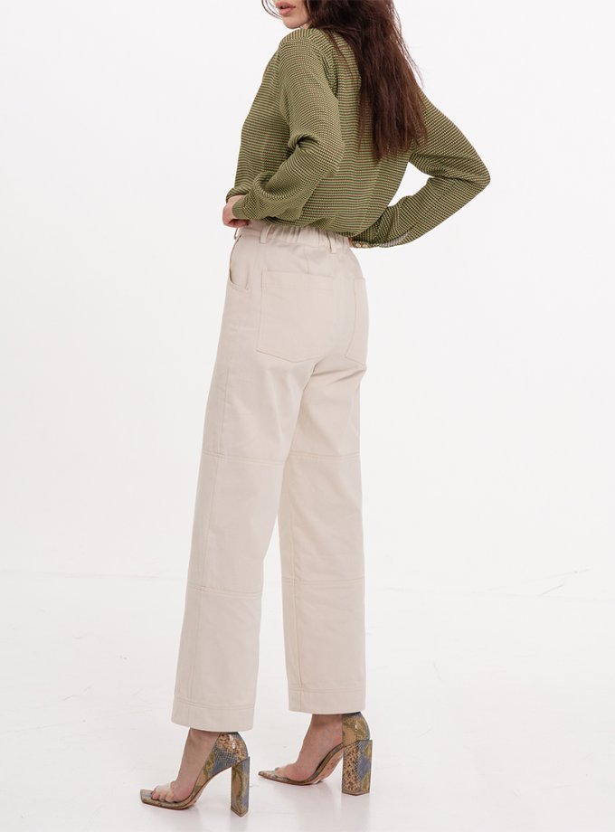 Блуза з декоративним шарфом XM BY MALINOVSKAYA (XM_Nat_3)