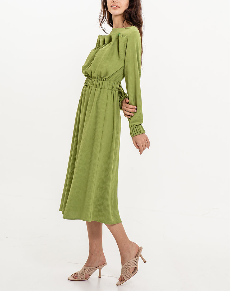 152 Сукня міді з резинкою на талії XM BY MALINOVSKAYA (XM_Nat_27) - фото 2