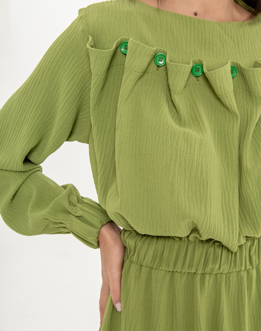 154 Сукня міді з резинкою на талії XM BY MALINOVSKAYA (XM_Nat_27) - фото 4